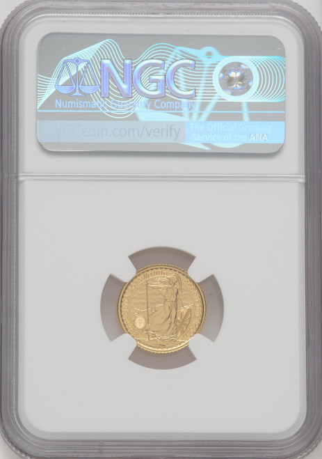 2023 G.B. G10 BRITANNIA-QE II OBVERSE 49TH TO LAST COIN STRUCK. Royal Succession NGC MS70