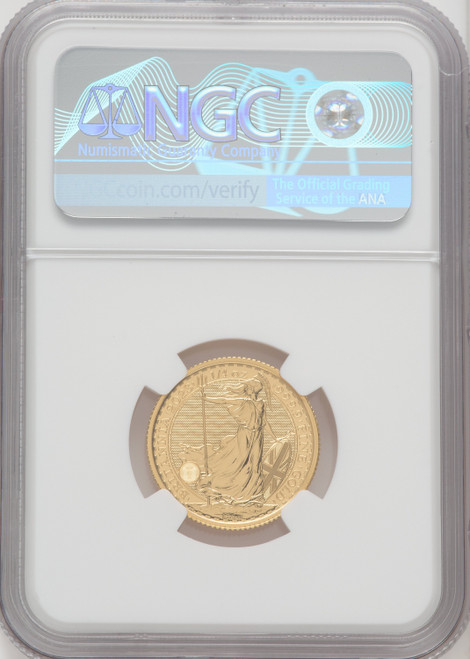 2023 G.B. G25 BRITANNIA-KC III OBVERSE 14TH TO LAST COIN STRUCK. Royal Succession NGC MS69