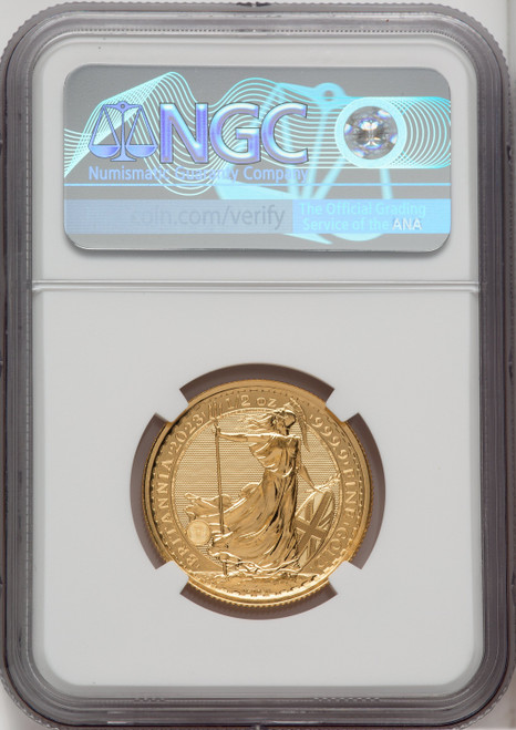 2023 G.B. G50 BRITANNIA-KC III OBVERSE 14TH TO LAST COIN STRUCK. Royal Succession NGC MS69