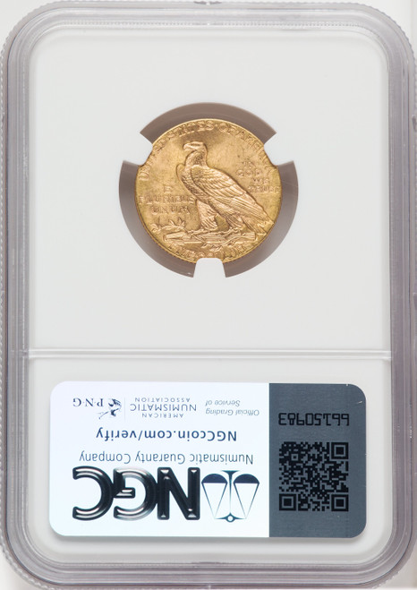 1909 $5 Indian Half Eagle NGC MS65