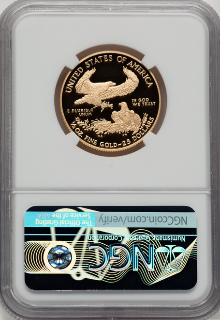 2018-W G$25 Half Ounce Gold Eagle First Strike St. Gaudens Signature NGC PF70