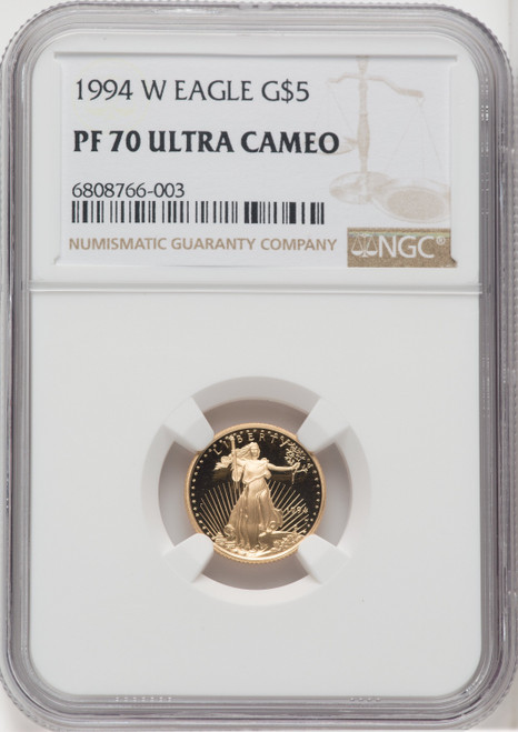 1994-W Gold American Eagle Brown Label NGC PF70