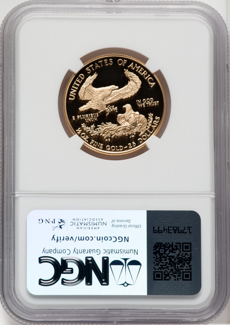 2000-W $25 Half-Ounce Gold Eagle NGC PF70 Thomas Uram Signed