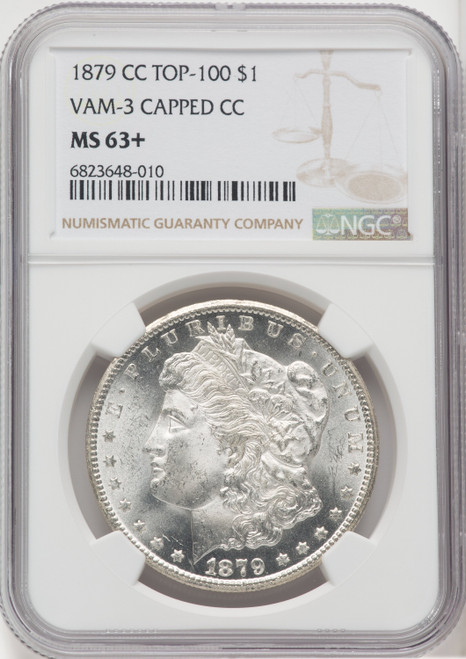 1879-CC $1 VAM 3 Capped Die Morgan Dollar NGC MS63+