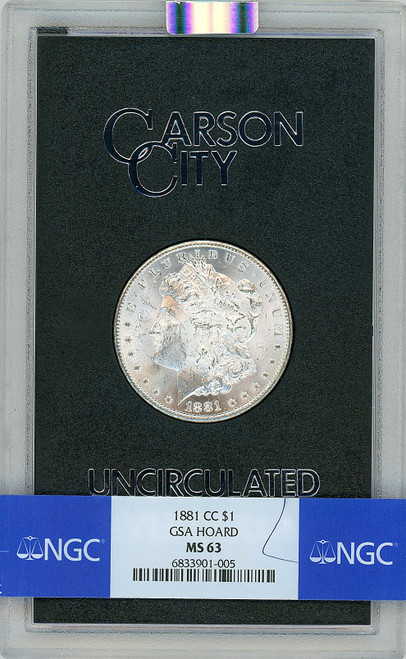 1881-CC $1 GSA Hoard Morgan Dollar NGC MS63