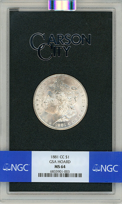 1881-CC $1 GSA Hoard Morgan Dollar NGC MS64