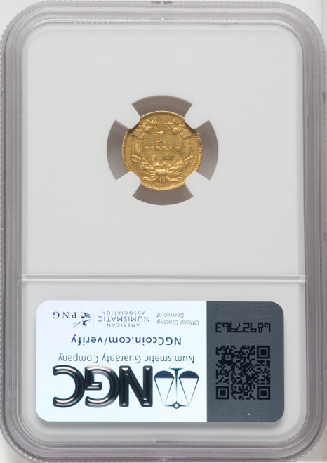 1855-O G$1 Gold Dollar NGC AU53 - LCR Coin