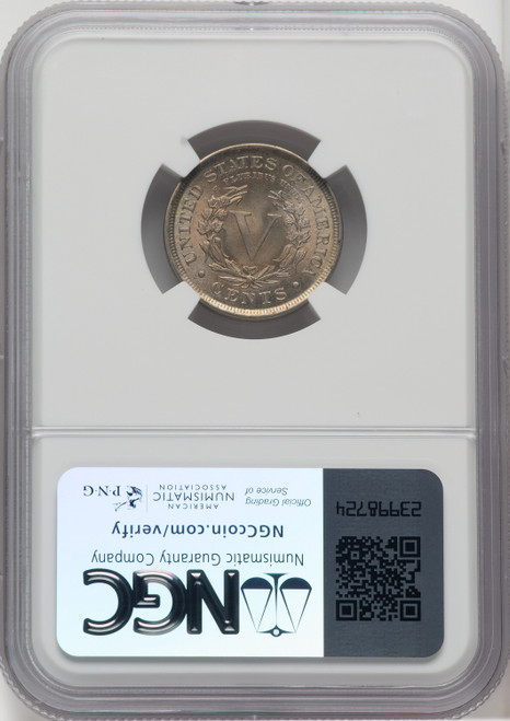 1893 5C Liberty Nickel NGC MS66