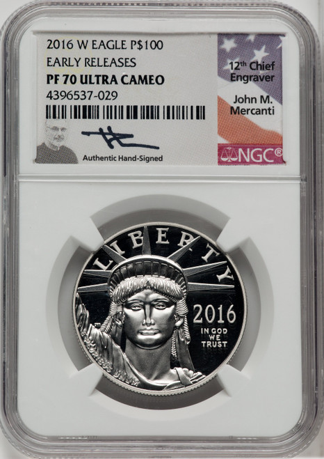 2016-W $100 One-Ounce Platinum Eagle First Strike NGC PF70