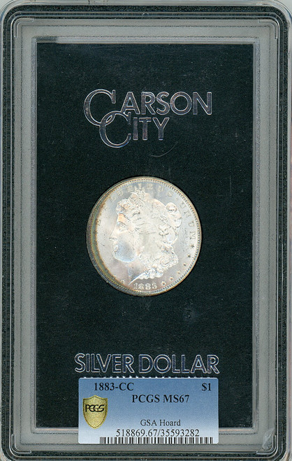1883-CC $1 GSA Hoard Morgan Dollar PCGS MS67
