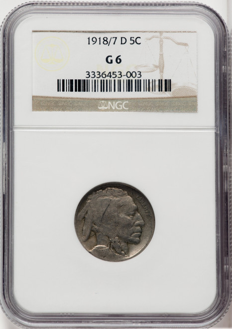 1918/7-D 5C FS-101 Buffalo Nickel NGC G6 1918/7-D 5C FS-101 Buffalo Nickel NGC G6
