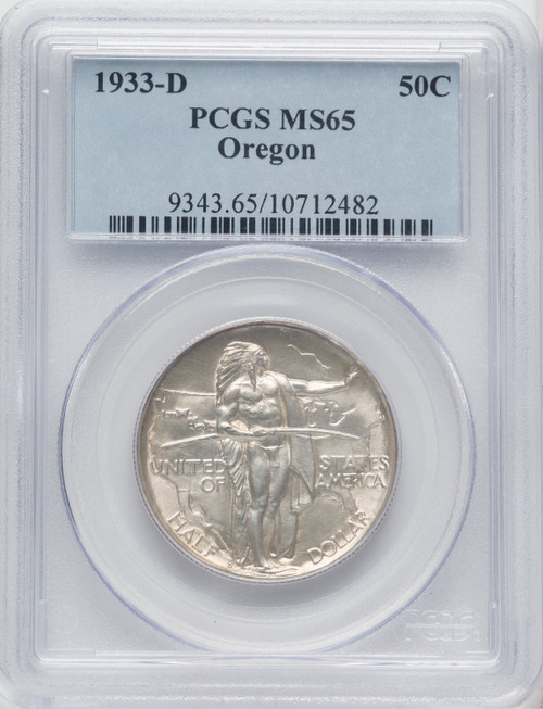 1933-D 50C Oregon Commemorative Silver PCGS MS65 1933-D 50C Oregon Commemorative Silver PCGS MS65