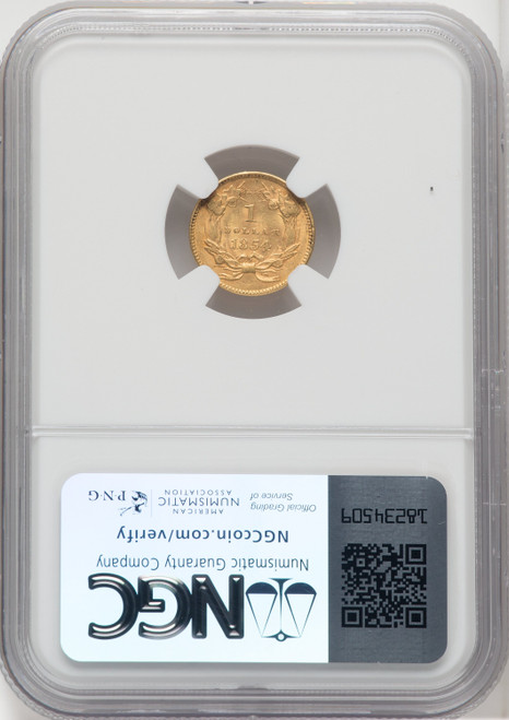 1854 G$1 Type Two Gold Dollar NGC MS62