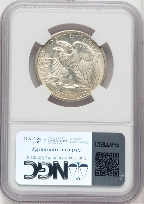 1942-D 50C Walking Liberty Half Dollar NGC MS67+