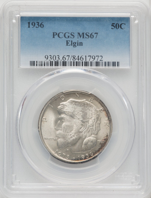 1936 50C Elgin Commemorative Silver PCGS MS67