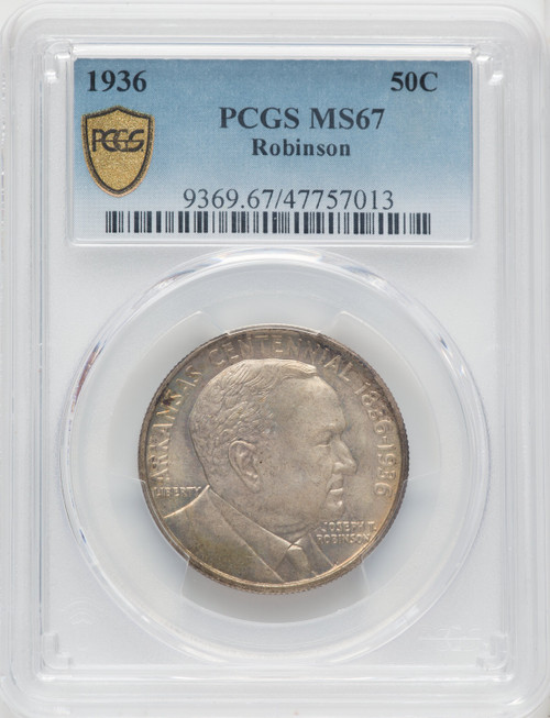 1936 50C Robinson Commemorative Silver PCGS MS67