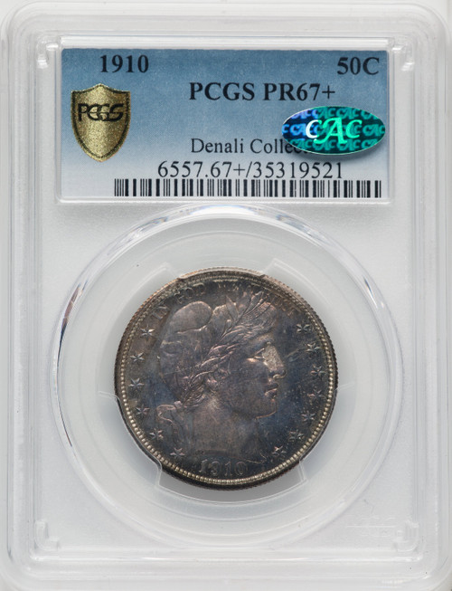 1910 50C CAC Proof Barber Half Dollar PCGS PR67+