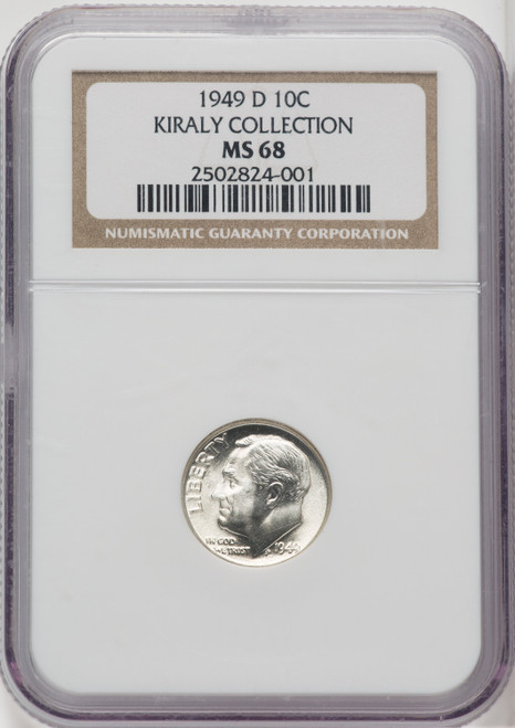 1949-D 10C Roosevelt Dime NGC MS68