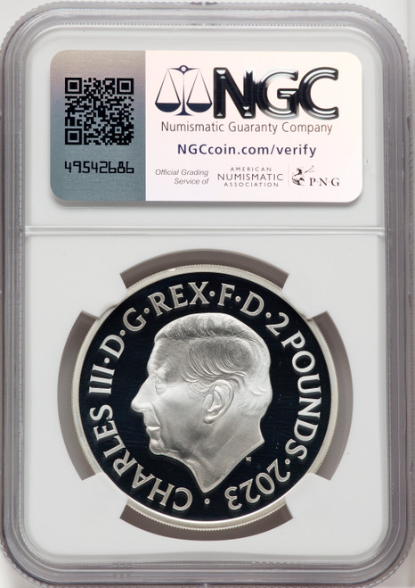 Charles III silver Proof “King George II” 2 Pounds (1 oz) 2023 PR70 Ultra Cameo NGC World Coins NGC MS70