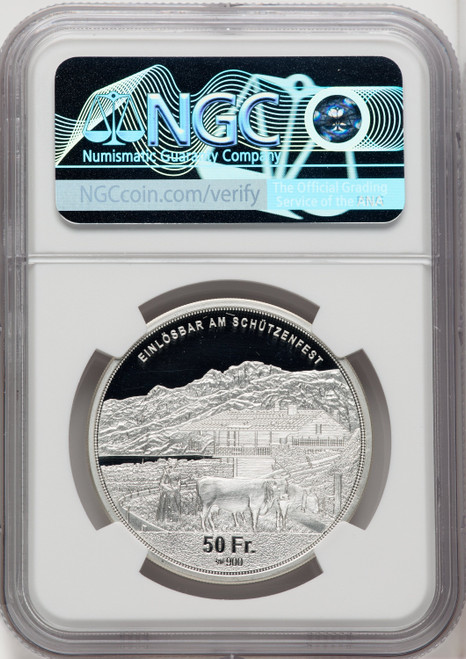 2023 Confederation silver Proof  Obwalden Shooting Festival  50 Francs NGC PR69 UCAM