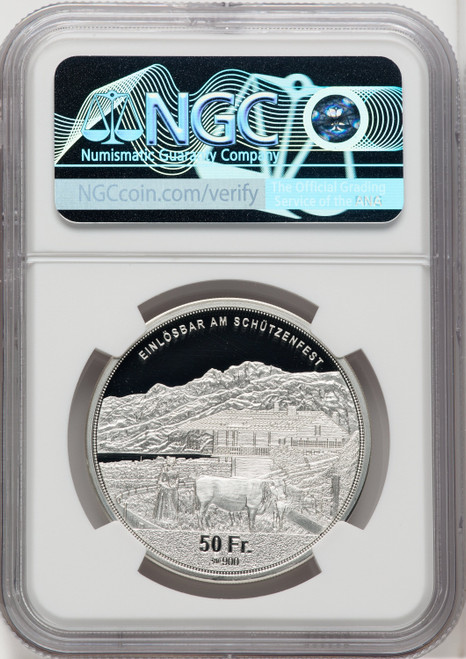 Confederation silver Proof  Obwalden Shooting Festival  50 Francs 2023 PR69 Ultra Cameo NGC. World Coins NGC MS69