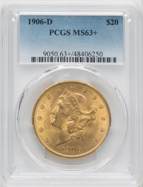 1906-D $20 Liberty Double Eagle PCGS MS63+