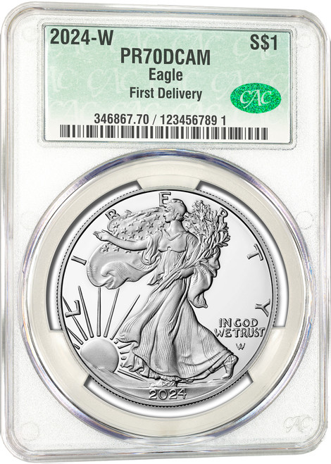 2024-W Silver Eagle First Delivery CAC PR70DCAM