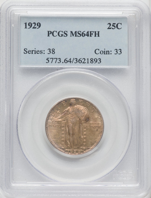 1929 25C FH Standing Liberty Quarter PCGS MS64