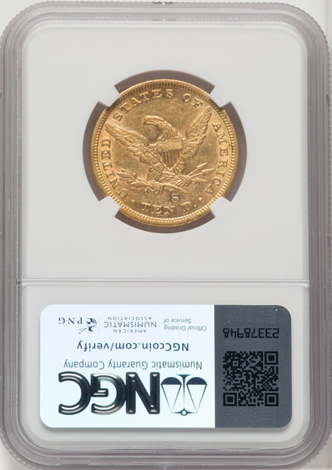 1861-S $10 Liberty Eagle NGC AU58