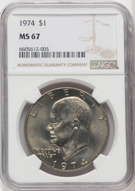 1974 $1 Eisenhower Dollar NGC MS67