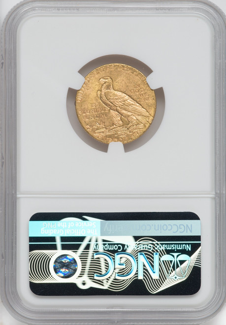 1911 $5 Green Label Indian Half Eagle NGC MS63