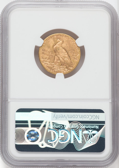 1909-D $5 Green Label Indian Half Eagle NGC MS64