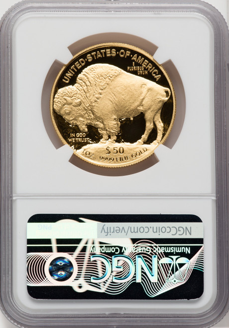 2015-W $50 One-Ounce Gold Buffalo Brown Label NGC PF70