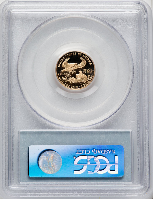 2001-W $5 Tenth-Ounce Gold Eagle Blue Gradient PCGS PR70