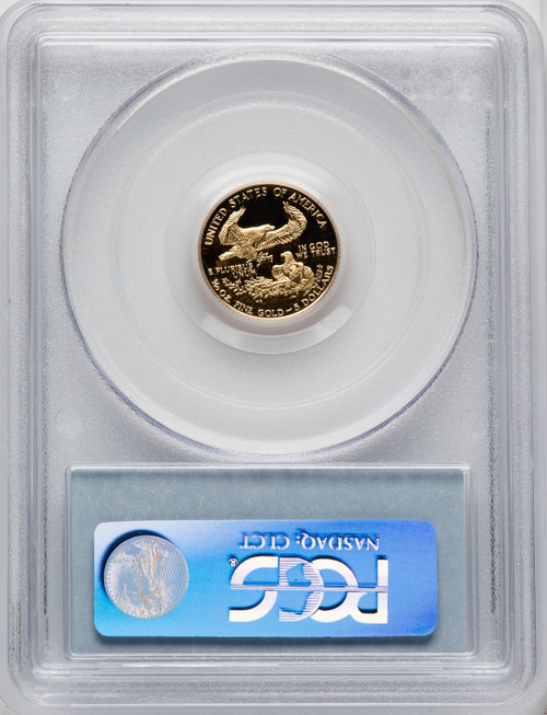 1992-P $5 Tenth-Ounce Gold Eagle Blue Gradient PCGS PR70