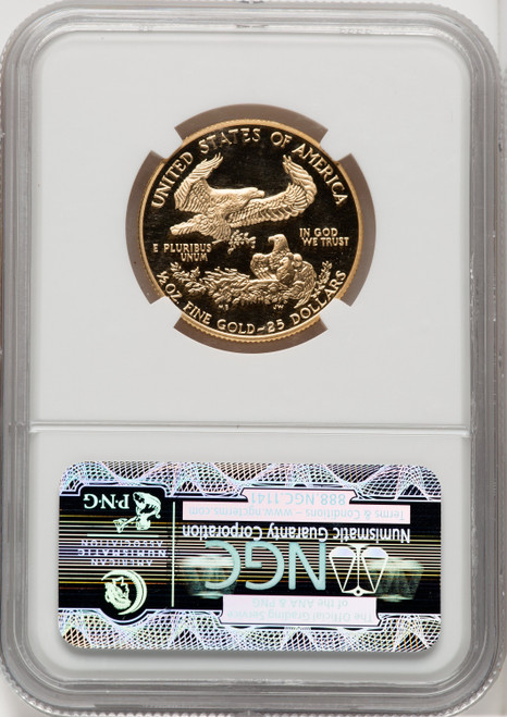 1990-P $25 Half-Ounce Gold Eagle Brown Label NGC PF70