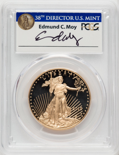 2019-W $50 One-Ounce Gold Eagle First Day of Issue Moy Signature PCGS PR70