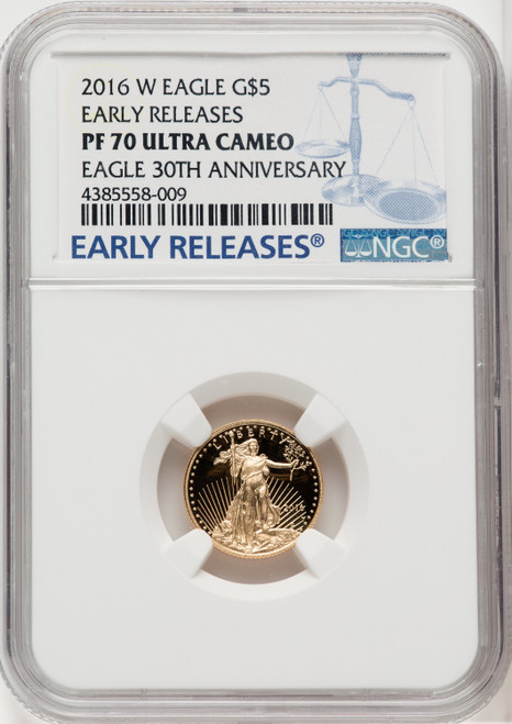 2016-W 4-Coin Set Gold American Eagle ER Blue NGC PF70