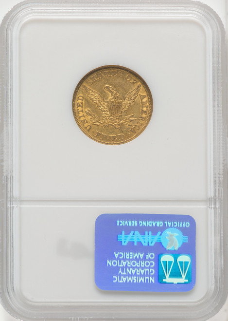 1843 $5 Liberty Half Eagle NGC AU58