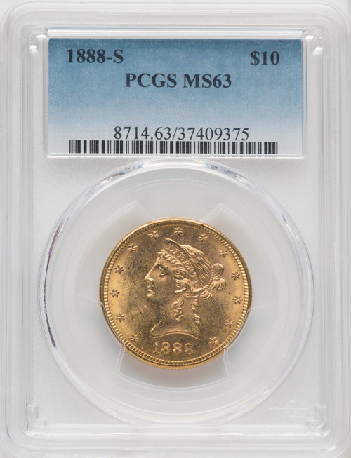 1888-S $10 Blue Gradient Liberty Eagle PCGS MS63