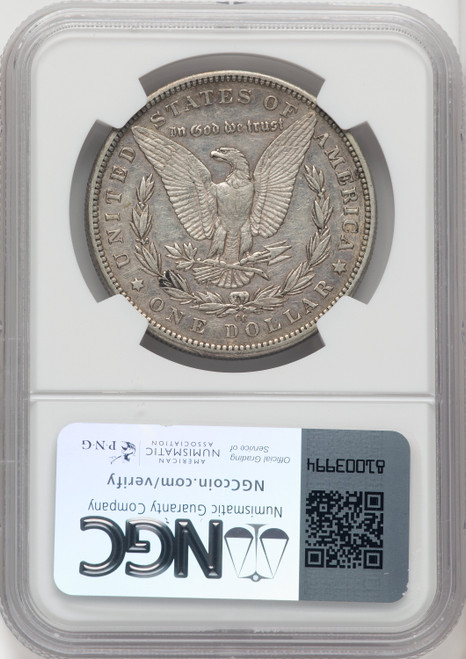 1890-CC $1 VAM-4 Tailbar Morgan Dollar NGC AU50