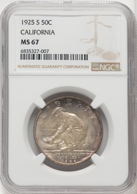 1925-S 50C California Commemorative Silver NGC MS67