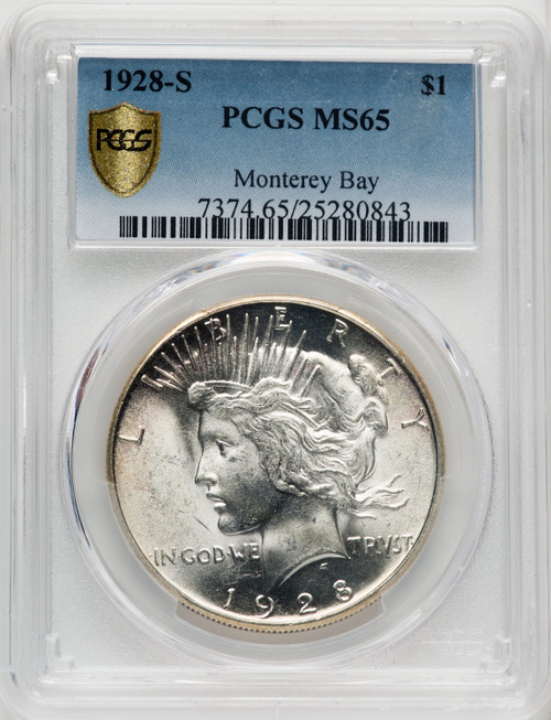 1928-S $1 Peace Dollar PCGS MS65