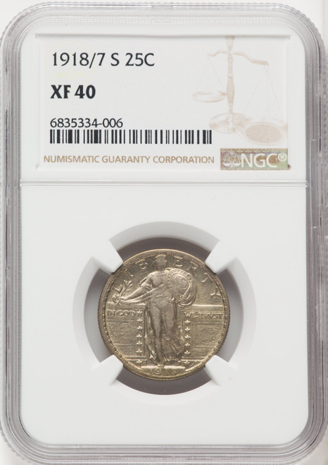 1918/7-S 25C Standing Liberty Quarter NGC XF40 1918/7-S 25C Standing Liberty Quarter NGC XF40