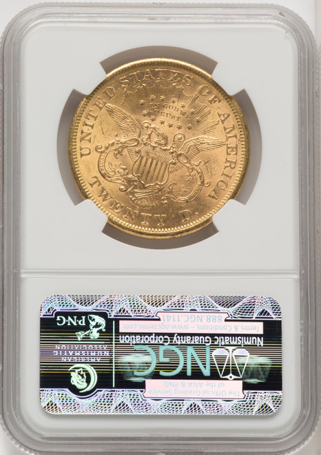 1867-S $20 Liberty Double Eagle NGC MS61