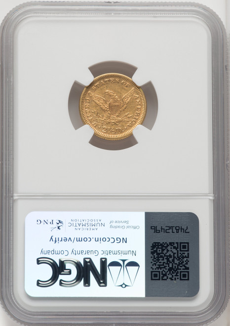 1871 $2.50 Liberty Quarter Eagle NGC AU55