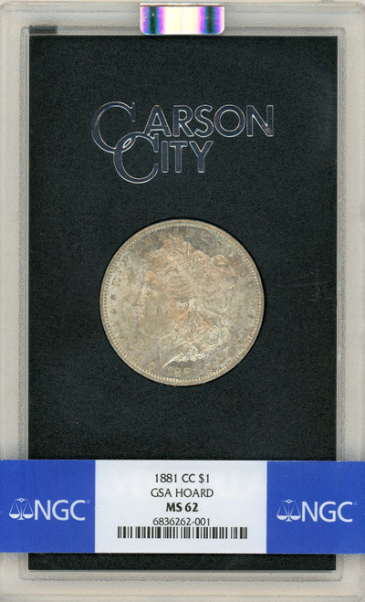 1881-CC $1 GSA Hoard Morgan Dollar NGC MS62