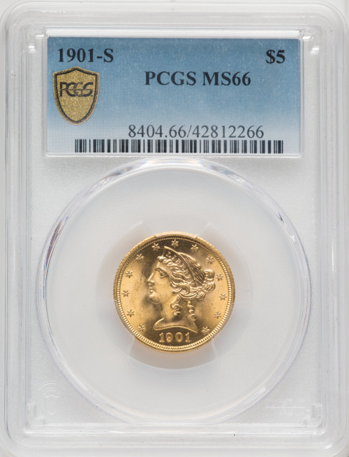 1901-S $5 Liberty Half Eagle PCGS MS66