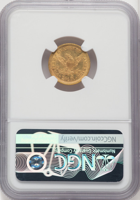 1862 $2.50 Liberty Quarter Eagle NGC MS61