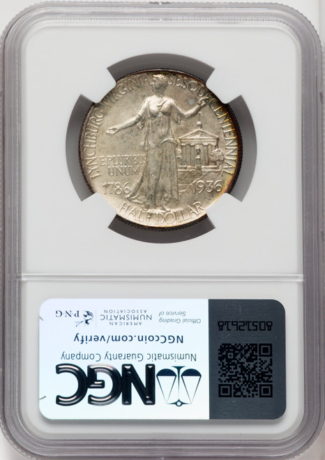 1936 50C Lynchburg Commemorative Silver NGC MS68